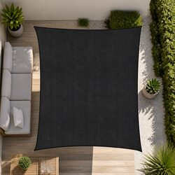 Rectangle Shade Sail Cloth 5X6M - Black UV Block