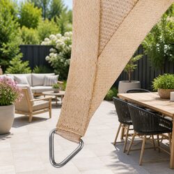Rectangle Shade Sail Dimensions 3x6m Sand with 185GSM Fabric
