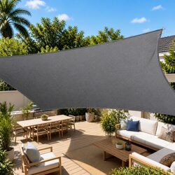 5x6m Grey Shade Sail - Durable UV-Resistant Canopy