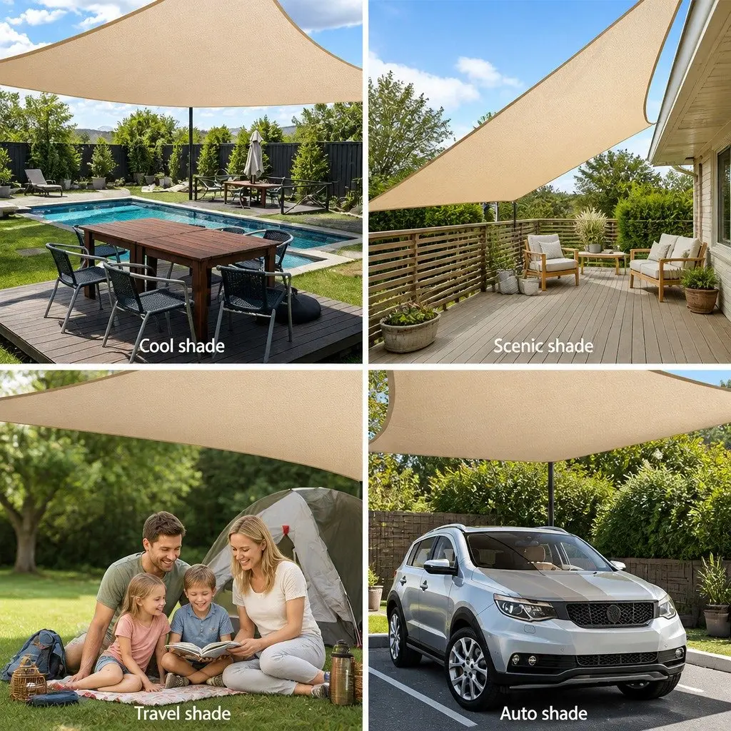 Shade Sail 3x4m Rectangle Sand