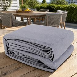 3x5m Rectangular Shade Sail - Grey, 280GSM Polyethylene