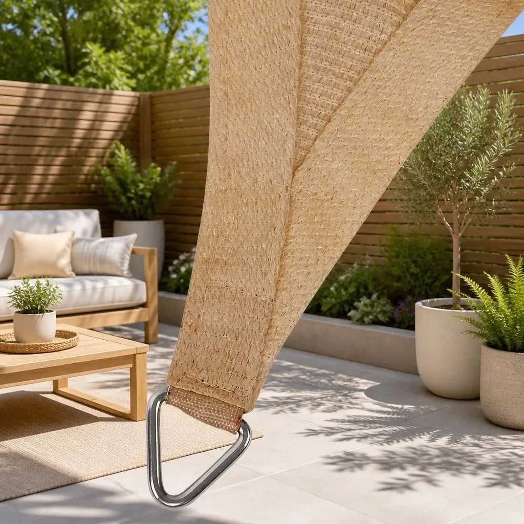 Rectangle Shade Sail 4x6m UV Protection Outdoor Patio Pool Garden Sunshade Cloth