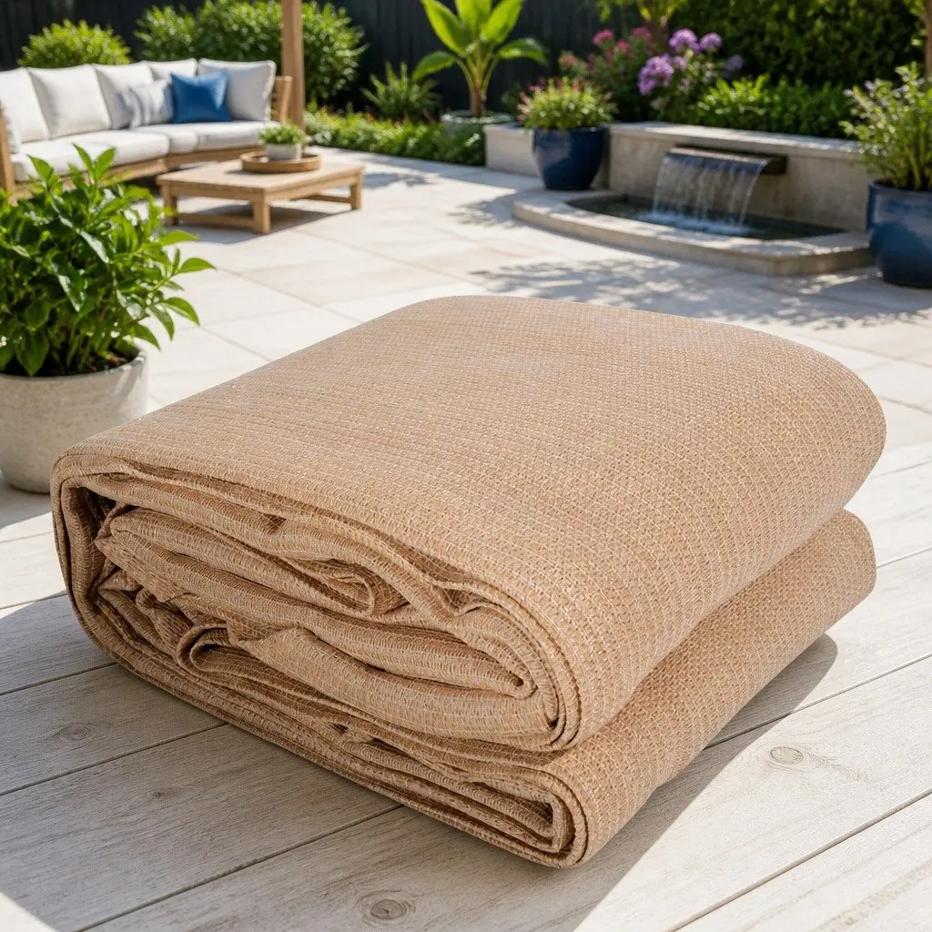Shade Sail Outdoor Patio Pool Deck 5x5m Square UV Protection Sand