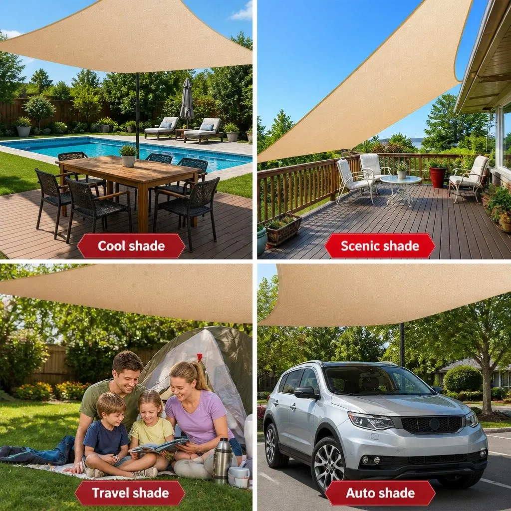 Shade Sail Outdoor 6x6m Rectangle UV Protection