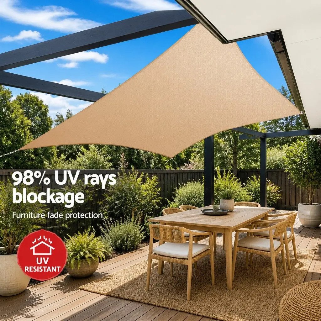 Shade Sail Outdoor 6x6m Rectangle UV Protection