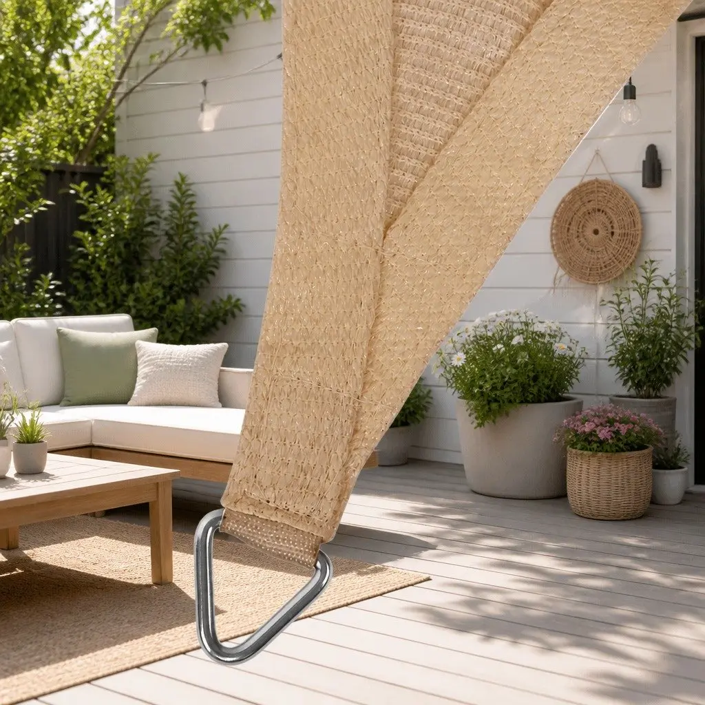 Rectangle Shade Sail 6x8m 280GSM UV Protection Outdoor Patio Pool Sunshade Cloth