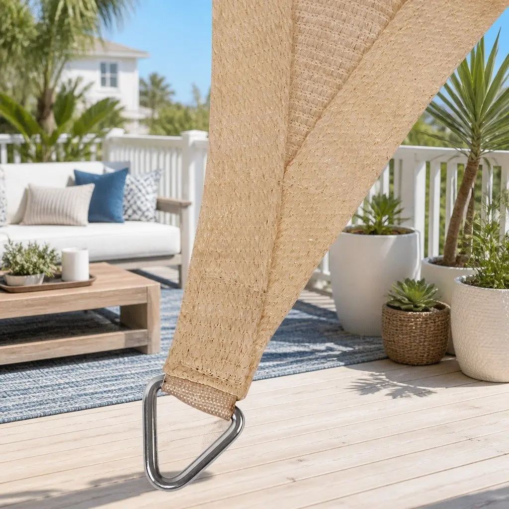 Rectangle Shade Sail Outdoor 2x4m Sand UV Protection