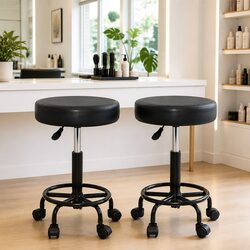 Round Swivel Salon Stool with Adjustable Height Specs