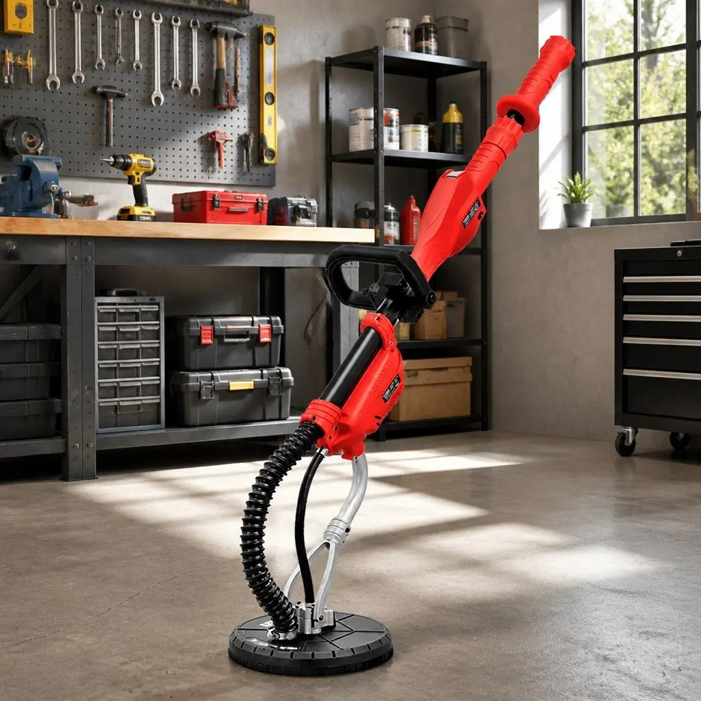 800W Drywall Sander Plaster Wall Board Dust Extendable Arm 6 Speed Control