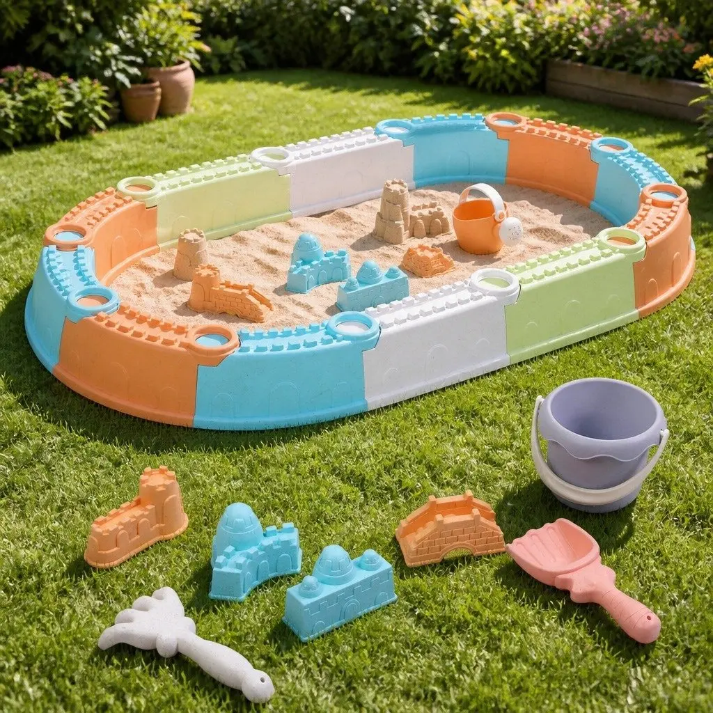 Kids Sandbox Sandpit Set for Ages 3+