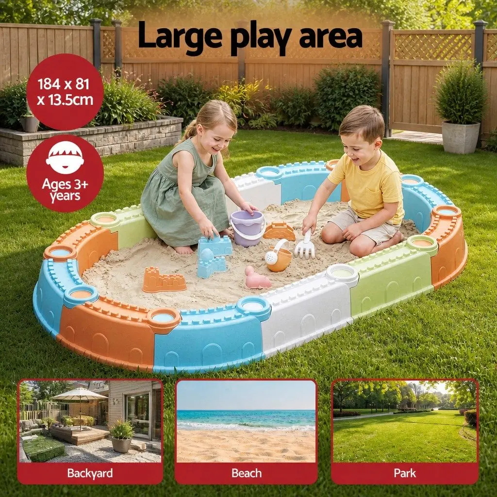 Kids Sandbox Sandpit Set for Ages 3+