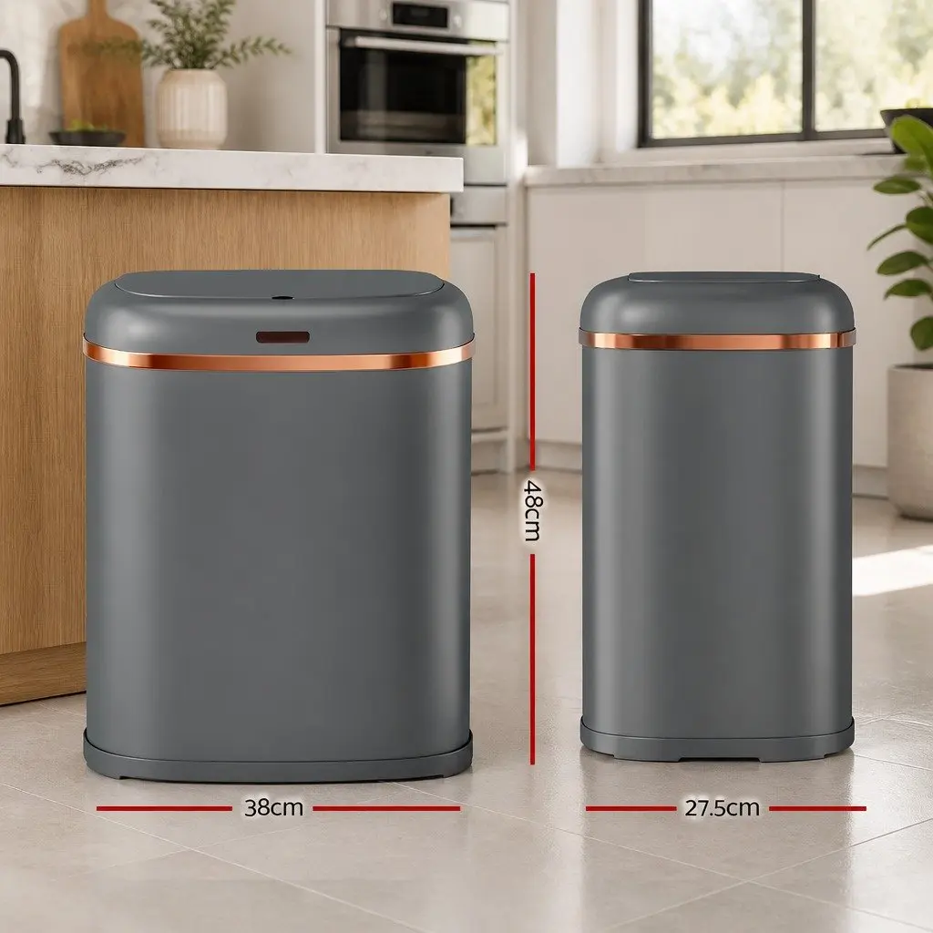 38L Motion Sensor Trash Bin with Soft-Close Lid