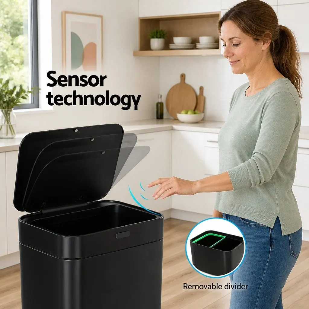 Automatic Motion Sensor Recycling Bin Kitchen 70L