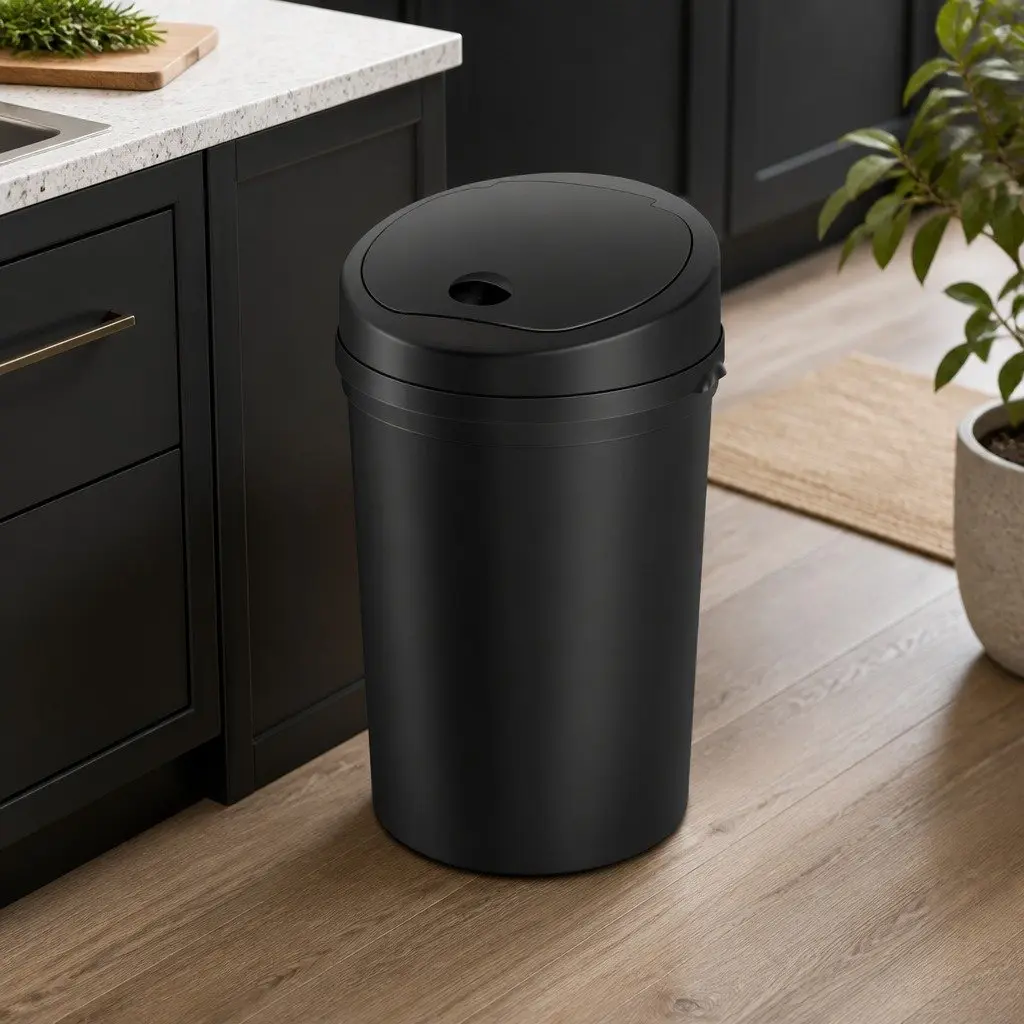 9L Black Motion Sensor Trash Bin