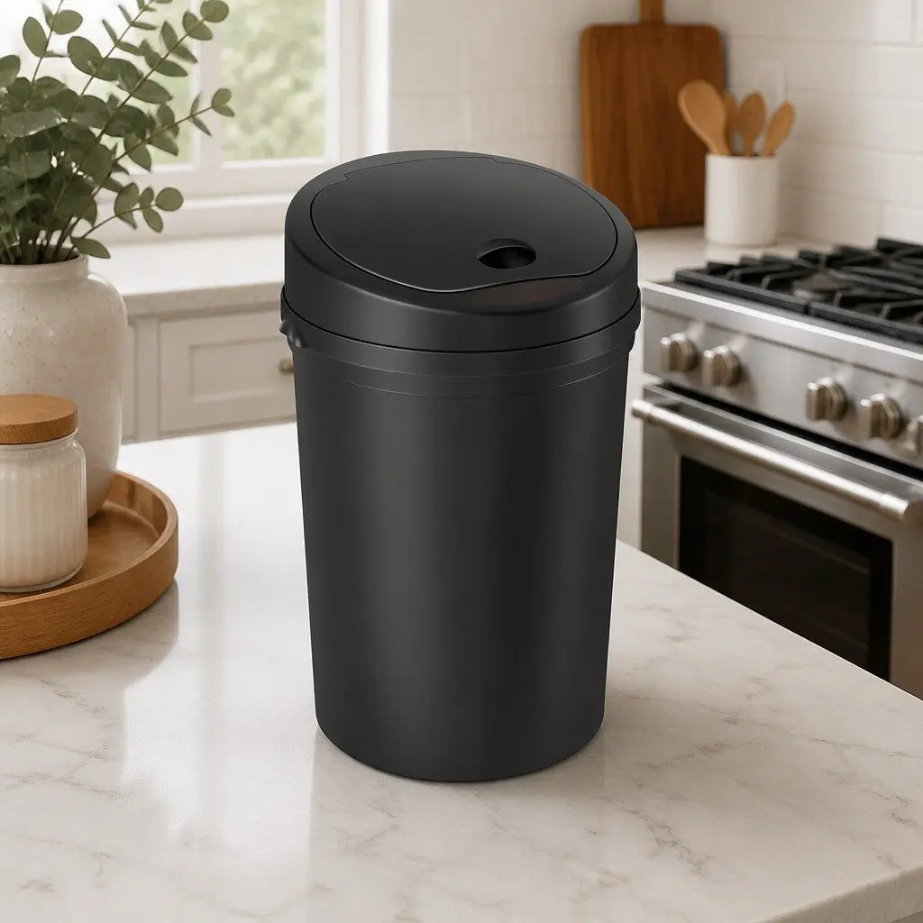 Automatic Trash Can Kitchen Use 9L Black