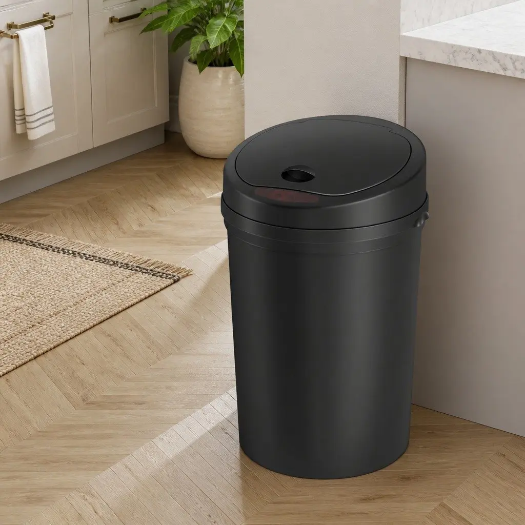 Automatic Trash Can Kitchen Use 9L Black