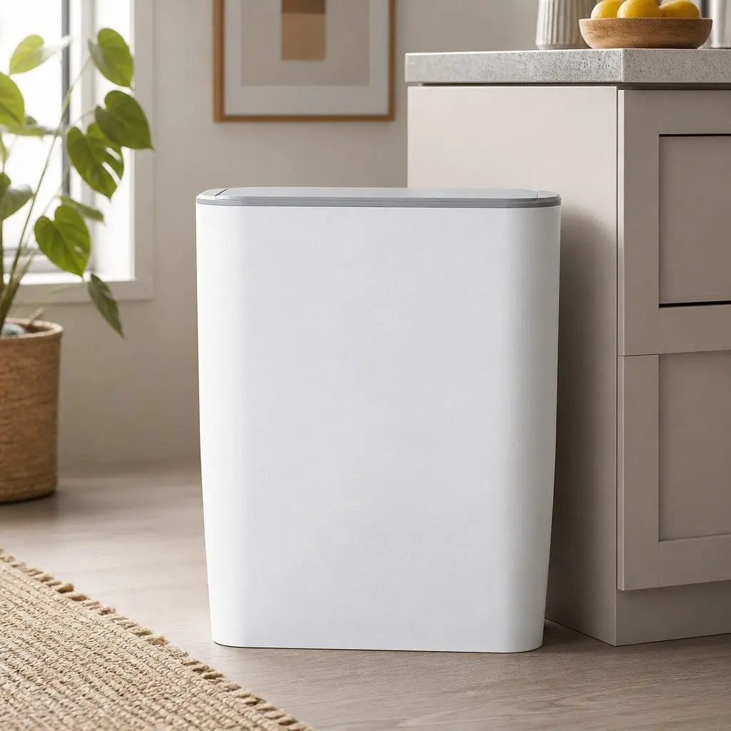 9L Motion Sensor Automatic Rubbish Bin Hands-Free Kitchen Waste Trash White