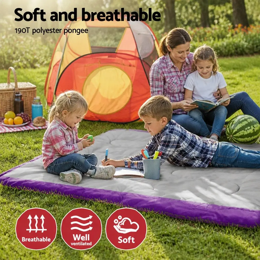 Kids Sleeping Bag Set of 2 Outdoor Camping Hiking 172cm Thermal