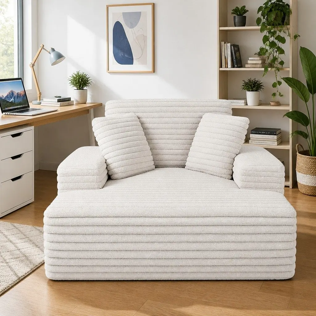 Beige Sofa Bed with Pocket Spring Core