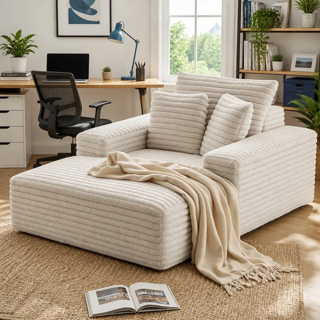 Beige Sofa Bed with Pocket Spring Core