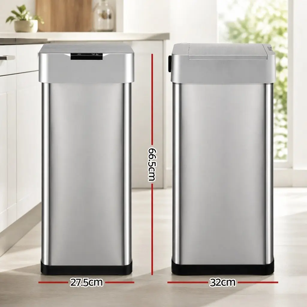 Automatic Trash Can Kitchen 50L Silver