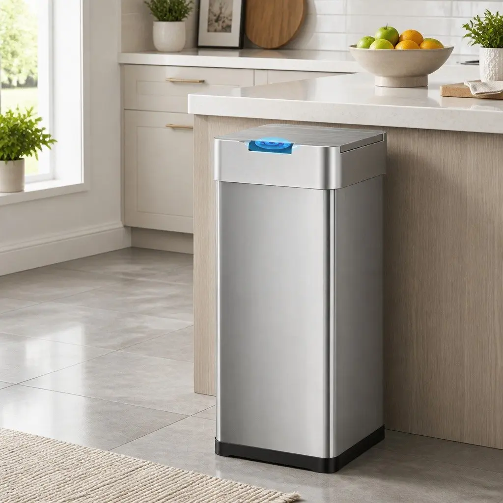 Automatic Trash Can Kitchen 50L Silver