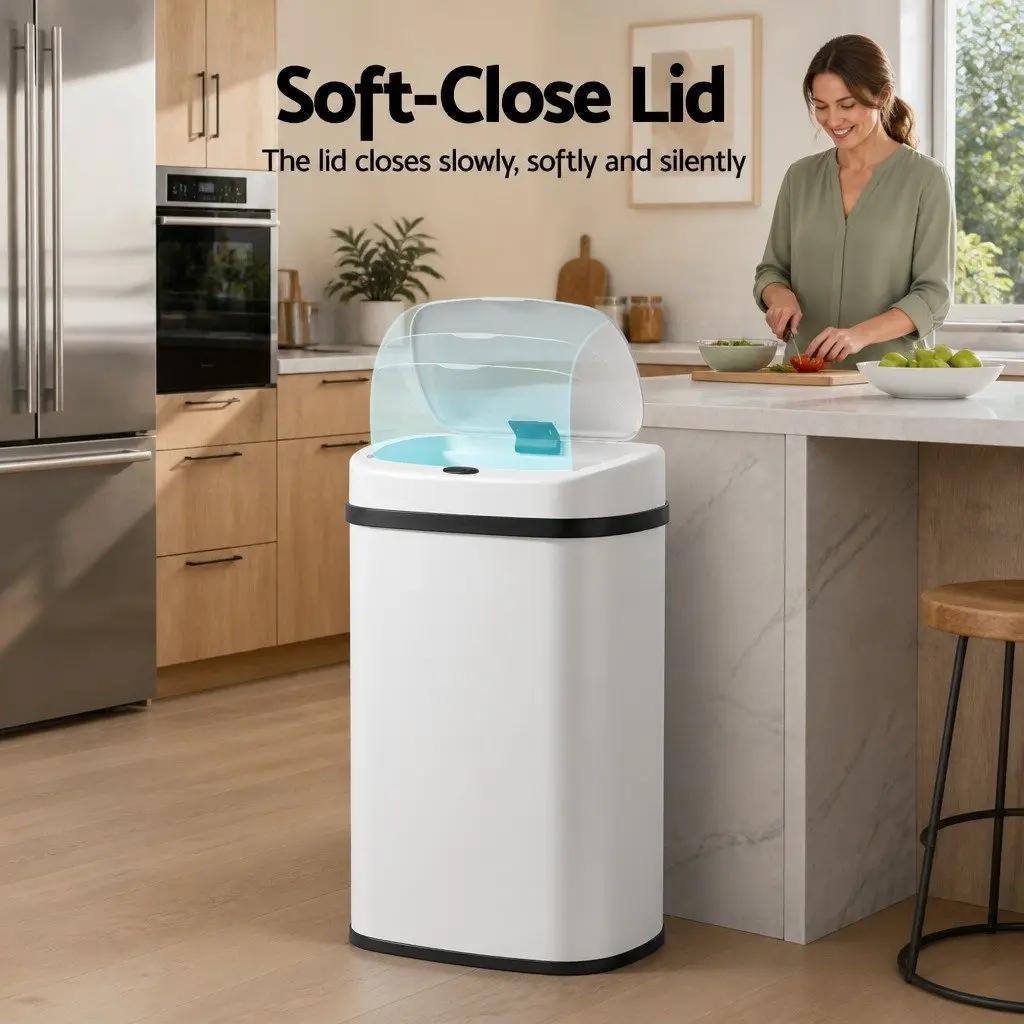 Automatic Rubbish Bin Kitchen 50L Motion Sensor Hands-Free