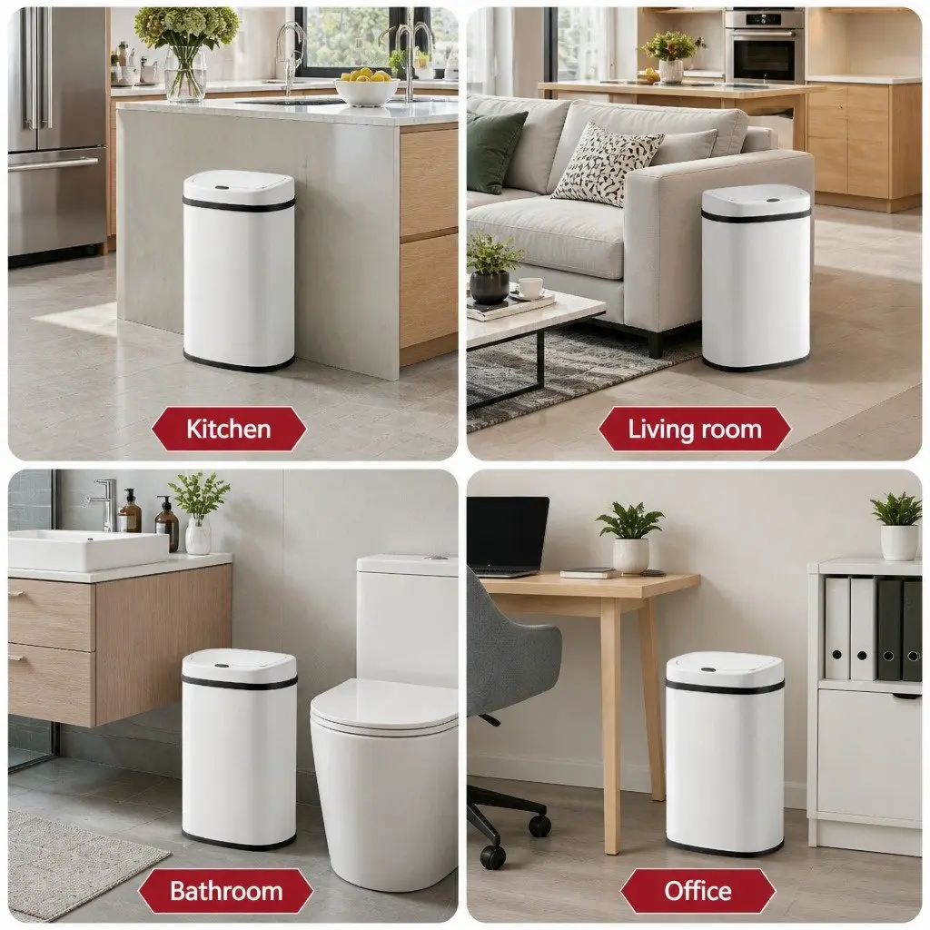 Automatic Rubbish Bin Kitchen 50L Motion Sensor Hands-Free