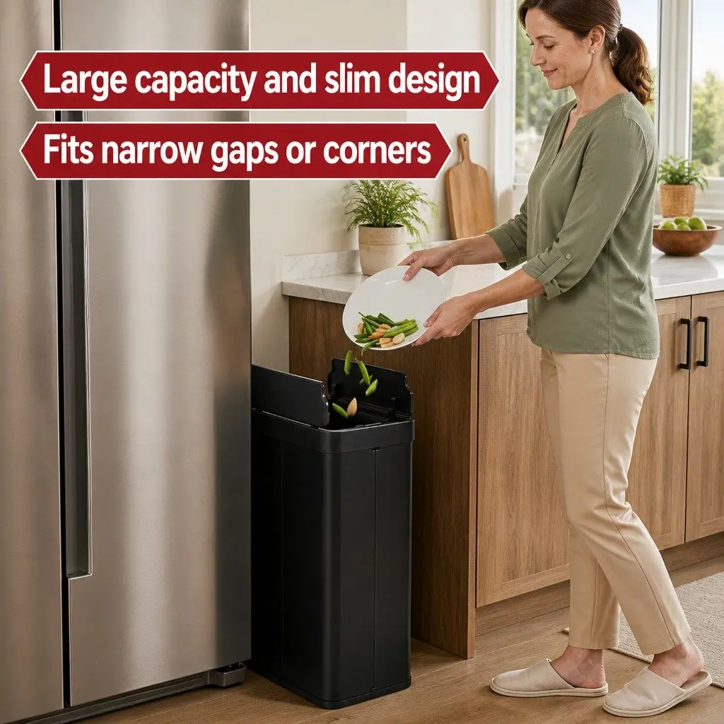 Automatic Sensor Rubbish Bin Kitchen 70L Touchless Slim