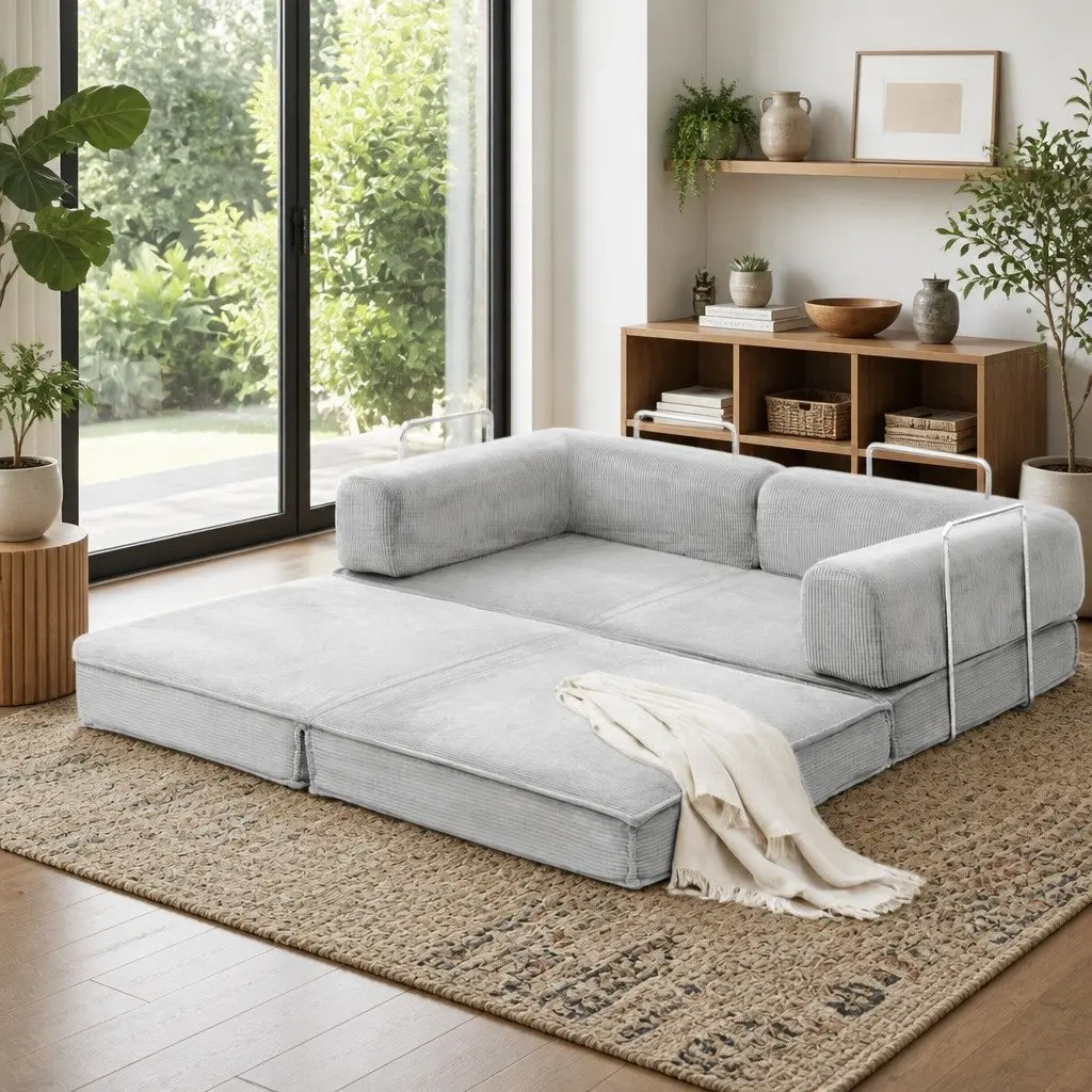 Grey Convertible Sofa Bed