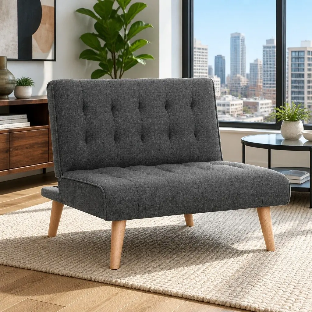 Grey Single Seater Recliner Sofa Bed