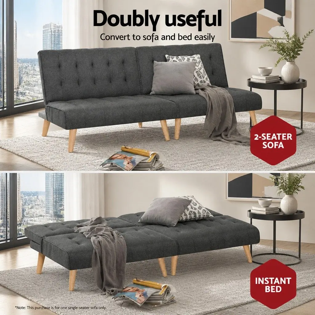 Grey Single Seater Recliner Sofa Bed