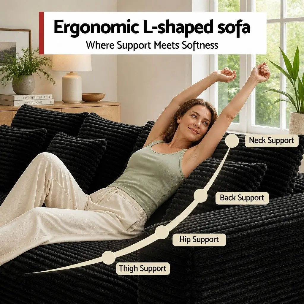 Modular Sofa Bed with Ottoman Seating