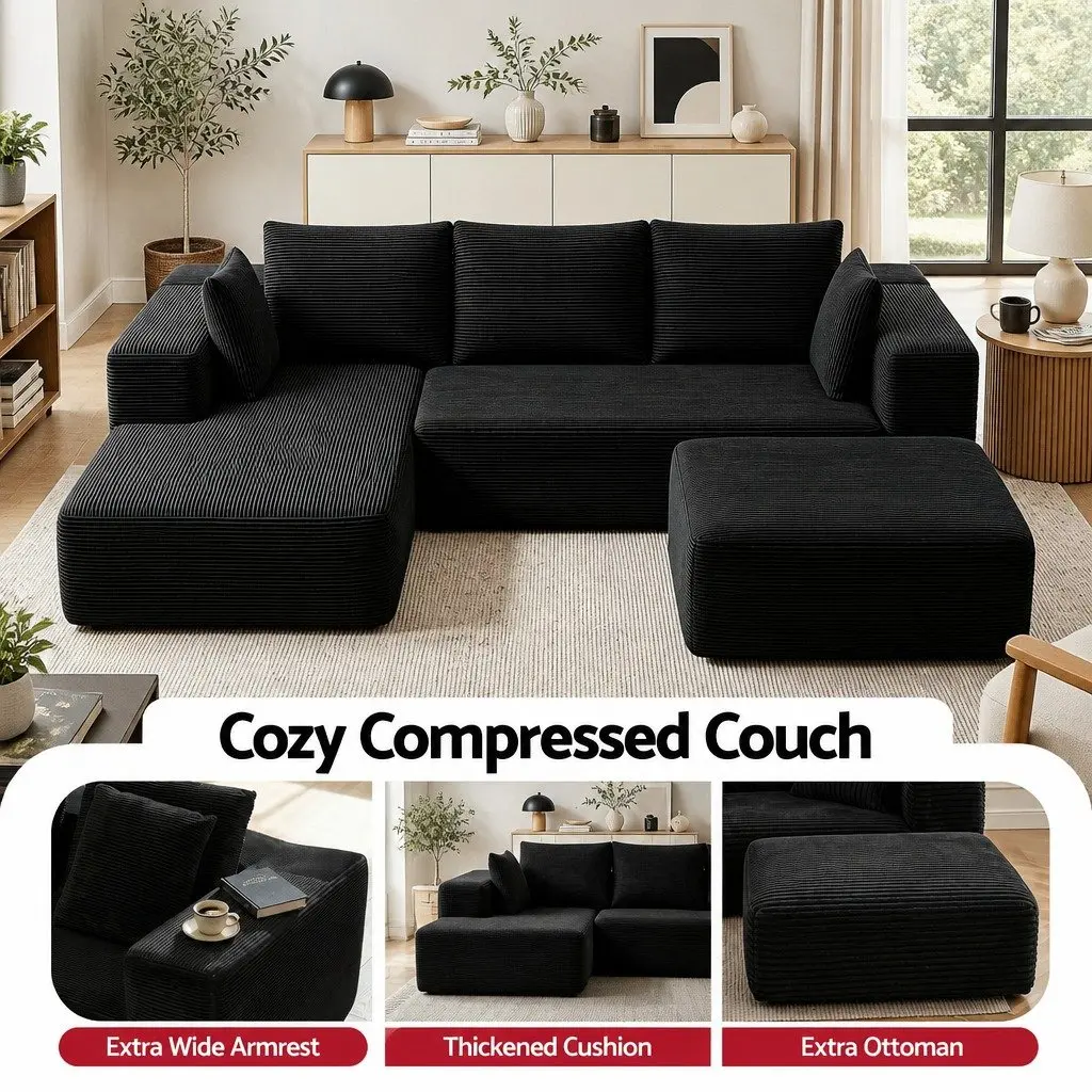 Modular Sofa Bed with Ottoman Seating