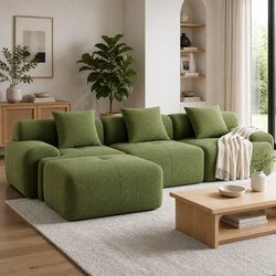 Specifications of the 300cm Green Modular Sofa Bed