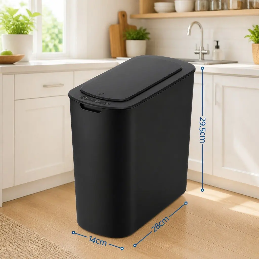Automatic Motion Sensor Trash Bin Kitchen 11L Black