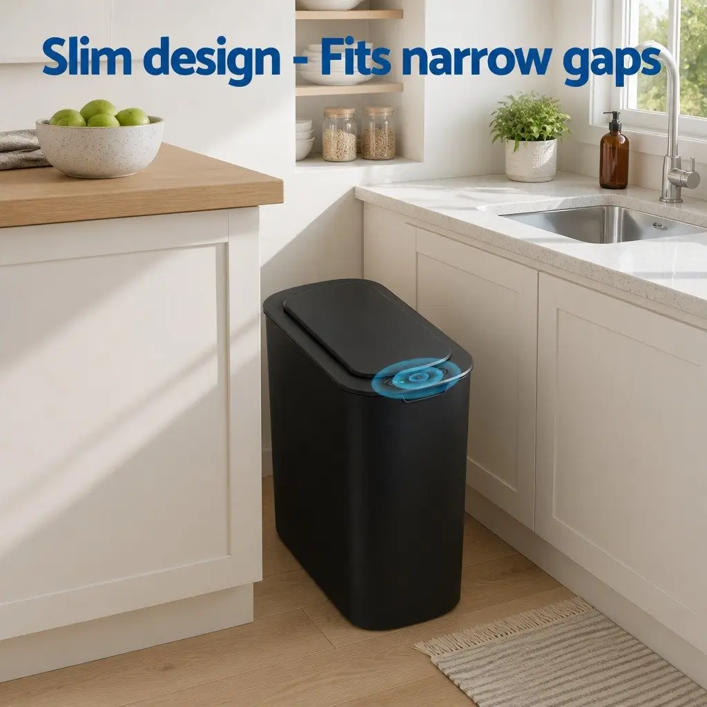 Automatic Motion Sensor Trash Bin Kitchen 11L Black