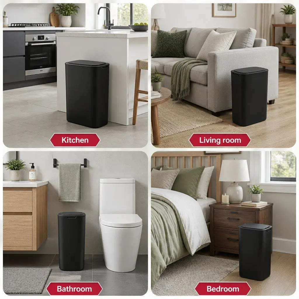 Automatic Trash Bin Kitchen 21L Touchless Slim Black