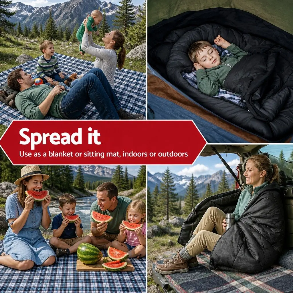 Single Sleeping Bag for Camping Hiking 0°C Grey Compact Lightweight Portable