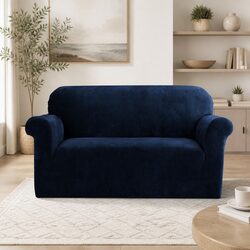 2 Seater Navy Blue Velvet Sofa Cover Specifications