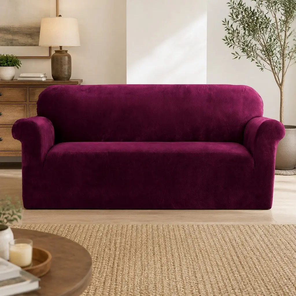 3-Seater Velvet Couch Cover