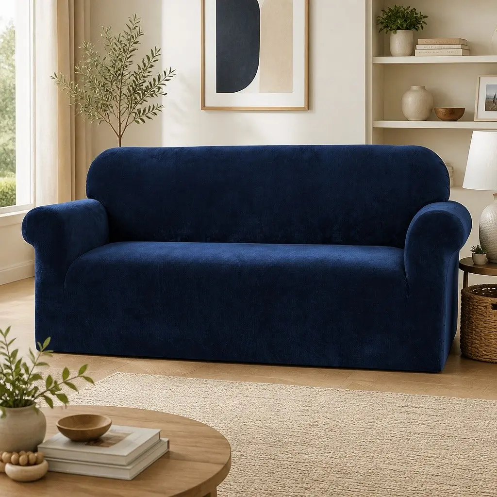 3 Seater Velvet Couch Cover Protector