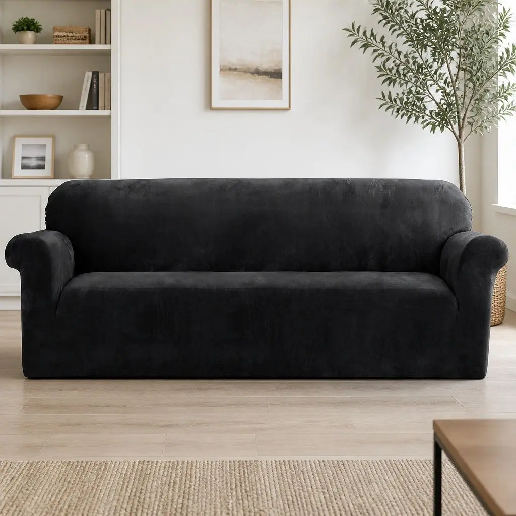 4-Seater Sofa Protector with Elastic Fit and Foam Strips