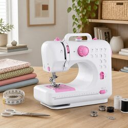 Mini Sewing Machine Specifications: 12 Stitches, 28.6cm Size