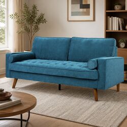 Specifications of 191cm Blue Linen 3 Seater Sofa