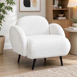 White Sofa Chair with Dimensions and Quality Specifications
