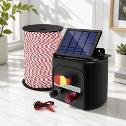 3KM Solar Electric Fence Energiser with Polyrope Kit