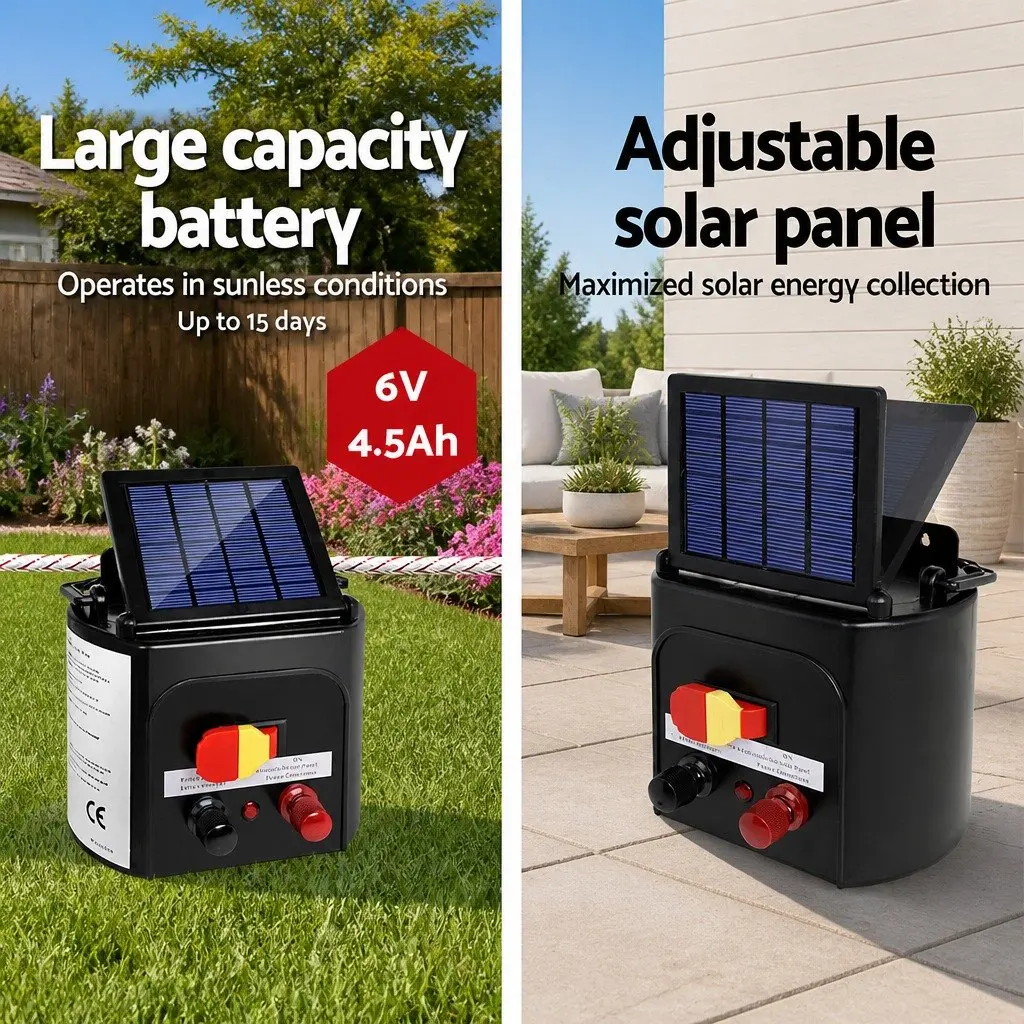 5km Solar Electric Fence Energiser with Key