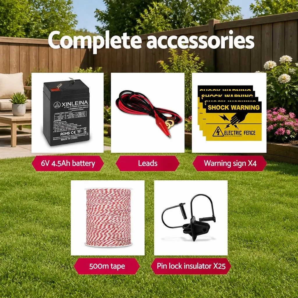 5km Solar Electric Fence Energiser with Key