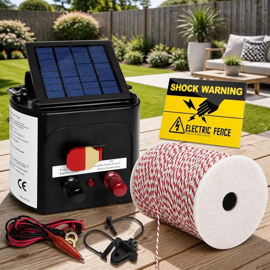 5km Solar Electric Fence Energiser with Key